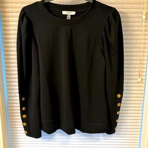 Cable & Gauge puffed sleeve shirt